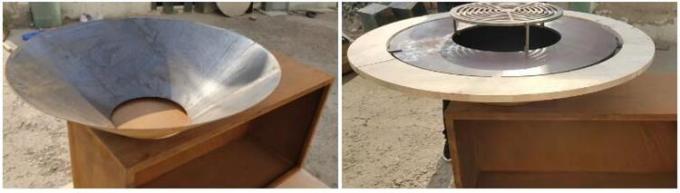 Corten Steel Fire Pit Grill  Corten Steel Fire Pit Grill