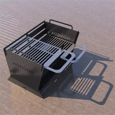Wood Burning Foldable Camping Outdoor Steel Fire Pits Barbecue Charcoal Grill
