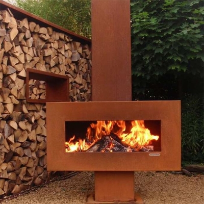 Freestanding Garden Metal Outdoor Fireplace Corten Steel Wood Burning Stove