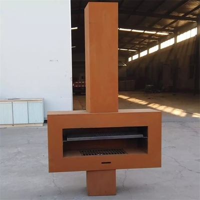 Freestanding Garden Metal Outdoor Fireplace Corten Steel Wood Burning Stove
