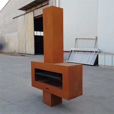 Freestanding Garden Metal Outdoor Fireplace Corten Steel Wood Burning Stove
