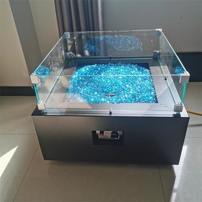 High Temperature Black Color Square Steel Gas Patio Heater Fire Table