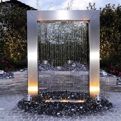 Metal Garden Water Ornament Stainless Steel Rain Curtain Water Feature