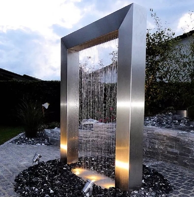 Metal Garden Water Ornament Stainless Steel Rain Curtain Water Feature