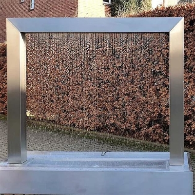 Metal Garden Water Ornament Stainless Steel Rain Curtain Water Feature