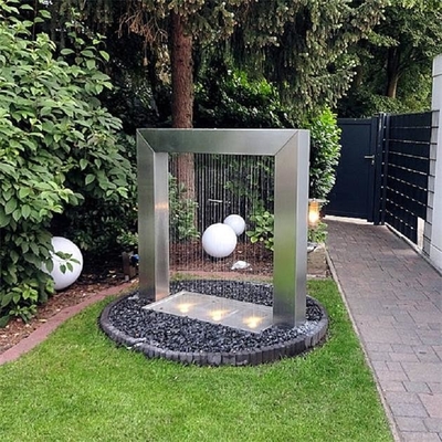 Metal Garden Water Ornament Stainless Steel Rain Curtain Water Feature