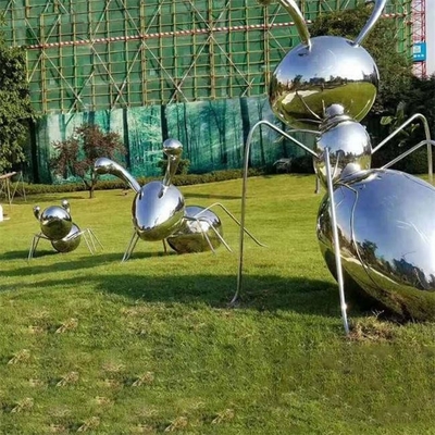 Large Size Garden Decoration Metal Animal Art Stainless Steel Ant Sculpture