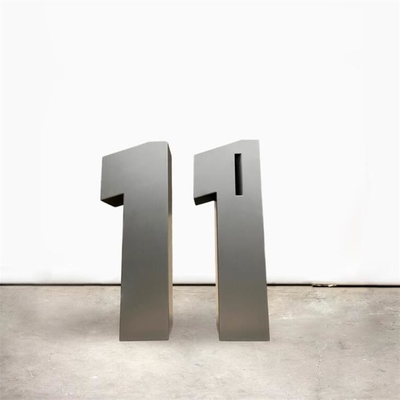 Curbside Home Outdoor Metal Sculptural Numbers Stainless Steel Letterboxes