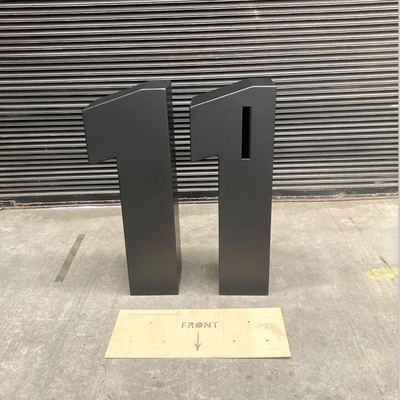 Curbside Home Outdoor Metal Sculptural Numbers Stainless Steel Letterboxes