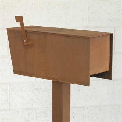 Antique Outdoor Wall Mounted Post Box Corten Steel Letter Box Waterproof