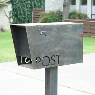 Antique Outdoor Wall Mounted Post Box Corten Steel Letter Box Waterproof