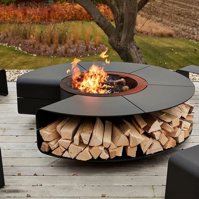 Multi Functional Outdoor Fireplaces Smokeless Fire Pit Table For Garden Furniture