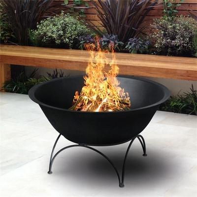 80cm Black Painted Outdoor Wood Charcoal Burner Round Metal Fire Bowl Pit