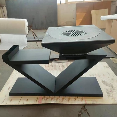 Outdoor High Temperature Black Painted Wood-burning Steel Barbeque Charcoal Grill