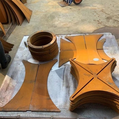 Outdoor Detachable Base Wood And Charcoal Corten Steel Fire Pit And Grill