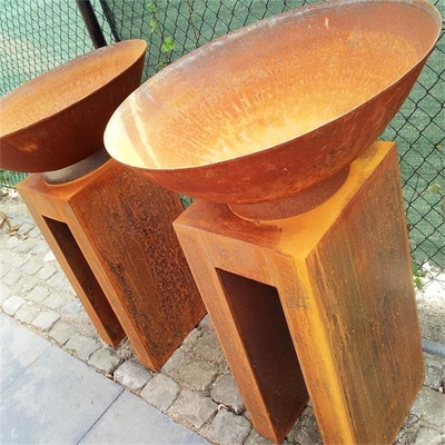 Modern Cooking Charcoal Barbecue Grill Corten Steel Outdoor Fire Bowl BBQ
