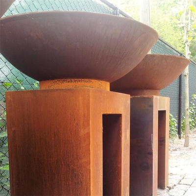 Modern Cooking Charcoal Barbecue Grill Corten Steel Outdoor Fire Bowl BBQ