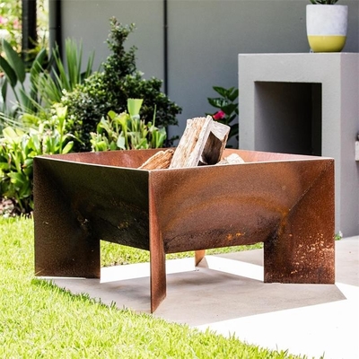 Laser Cutting Camping Heater Wood Burning Fire Pit Grill Portable Corten Metal Brazier