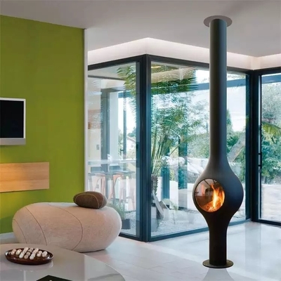 European Style Indoor Freestanding Ceiling Mounted Stove Wood Burning Fireplace