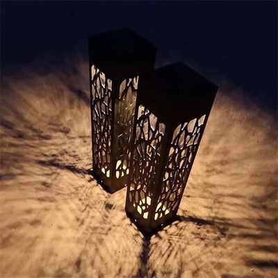 Modern Style Outdoor Powder Coating Black Steel Garden Lawn LED Light Boxes