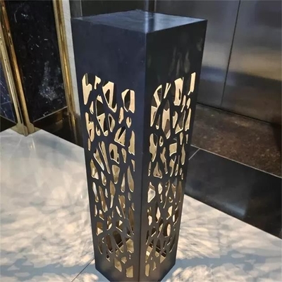 Modern Style Outdoor Powder Coating Black Steel Garden Lawn LED Light Boxes