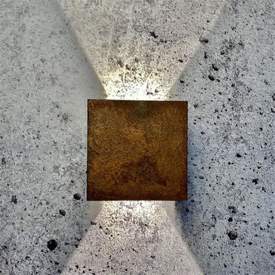 Hanging Outdoor Rust Patina Wall Spotlight Corten Steel Wall Lamp Boxes