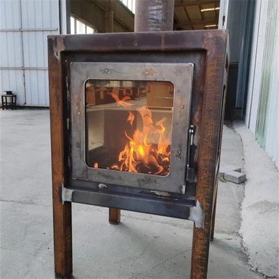Wood Burning Outdoor Metal Fireplace Corten Steel Stove For Patio Heaters