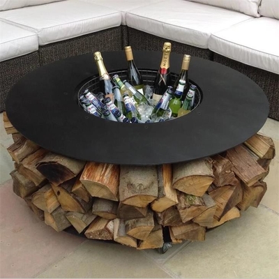 Multifunctional Garden Furniture Round Metal Wood Burning Log Fire Pit