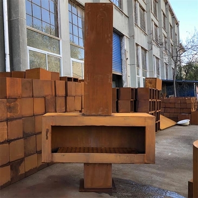 Large Outdoor Corten Metal Wood Burning Chimeneas Freestanding Fireplace