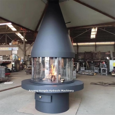 Indoor Decorative Ceiling Mounted Wood Burning Suspended and Rotating Fireplace