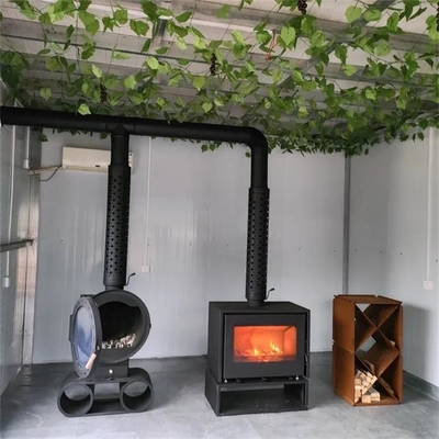 Indoor Decorative Freestanding Wood Burning Steel Wall Mounted Stove Fireplace