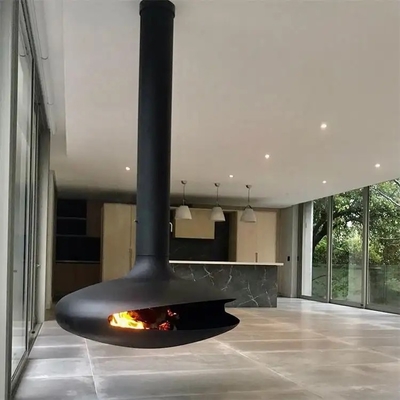 Indoor Heaters Suspended Wood Buning Fireplace And Ceiling Hanging Fireplace