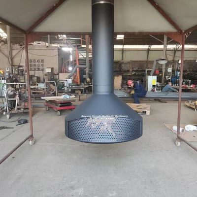 Carbon Steel Indoor Hanging Fireplace Ceiling Mounted Suspended Fireplace