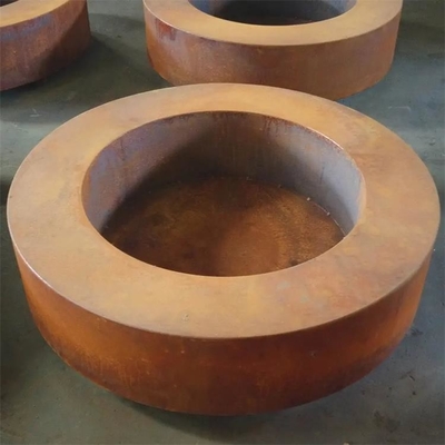 Outdoor Round Shape Wood Burning Corten Steel Fire Pit For Backyard