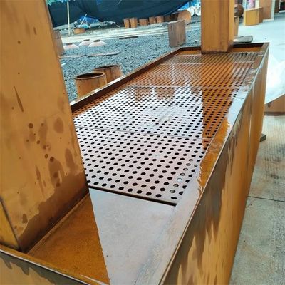 Corten Steel Rain Curtain Waterfall Decorative Outdoor Waterscape