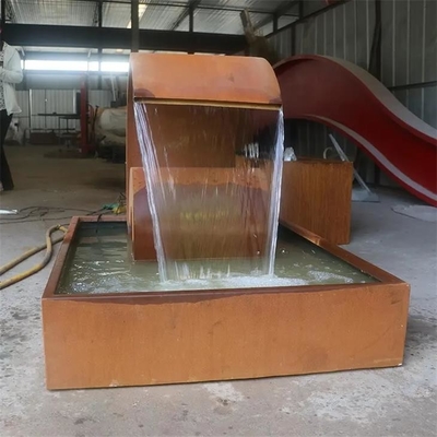 Unique Small Moon Design Corten Steel Water Feature For Garden Landscape