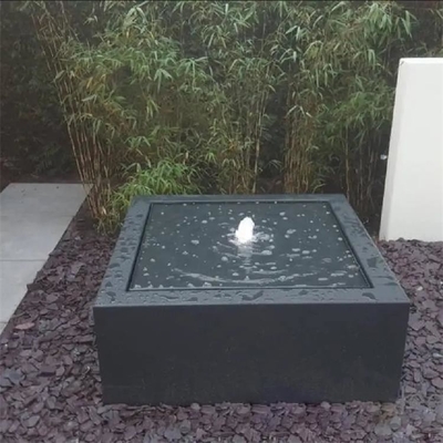 800mm Powder Coated Metal Square Garden Fountains Steel Water Table Feature