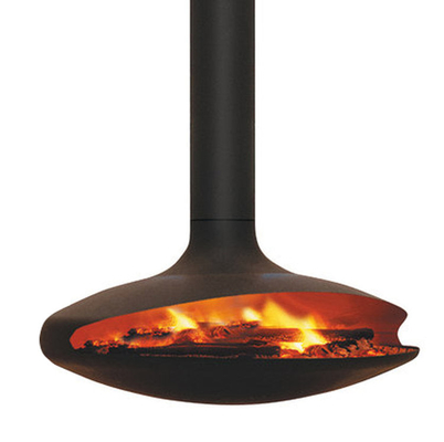burning stove forwood hotels hanging suspended ndoor fireplace  steel  contemporary burning contemporary