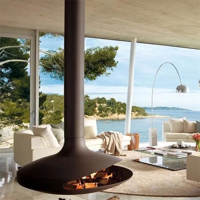 stove fireplace rotating spherical suspended hanging round