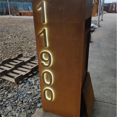 Home Decoration Corten Steel Post Box Outside Freestanding Metal Letterboxes