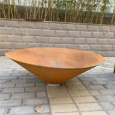 Heavy Duty Metal Cooking Grill Garden Rust Corten Steel Outdoor Fire Pit Bbq