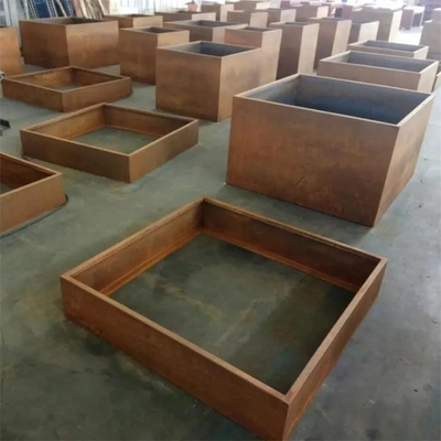Outdoor Metal Lawn Border Vegetables Grow Corten Steel Garden Planter Raised Bed