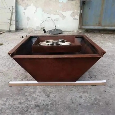 Swimming Pool Low Smoke Corten Steel Gas Fire Water Bowl Water Features