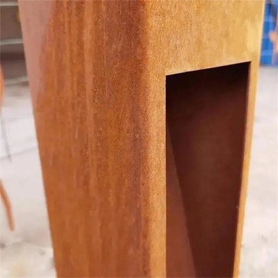 Urban Decoration Led Lighting Boxes Corten Steel Rust