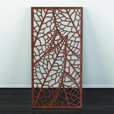 Decorative Laser Cut Metal Wall Art Room Dividers Corten Steel Privacy Screen