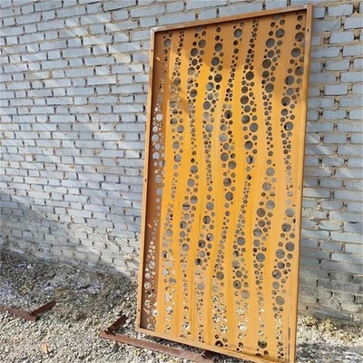 Decorative Laser Cut Metal Wall Art Room Dividers Corten Steel Privacy Screen