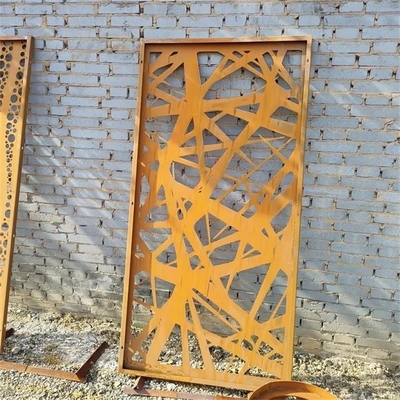 Laser Cutting Leafy Greens Patterns Corten Steel Decorative Wall Panel