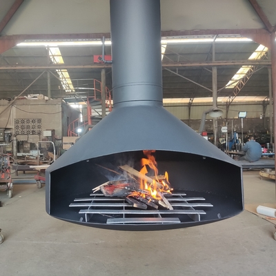 Wf-02 model new product China factory indoor steel floating decor wood fireplace