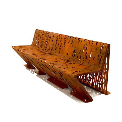 Latest Design Outdoor Street Furniture Corten Steel Crossed Benches