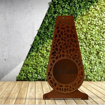 Laser Cutting Decorative Garden Metal Fireplace Corten Steel Chiminea Firepit